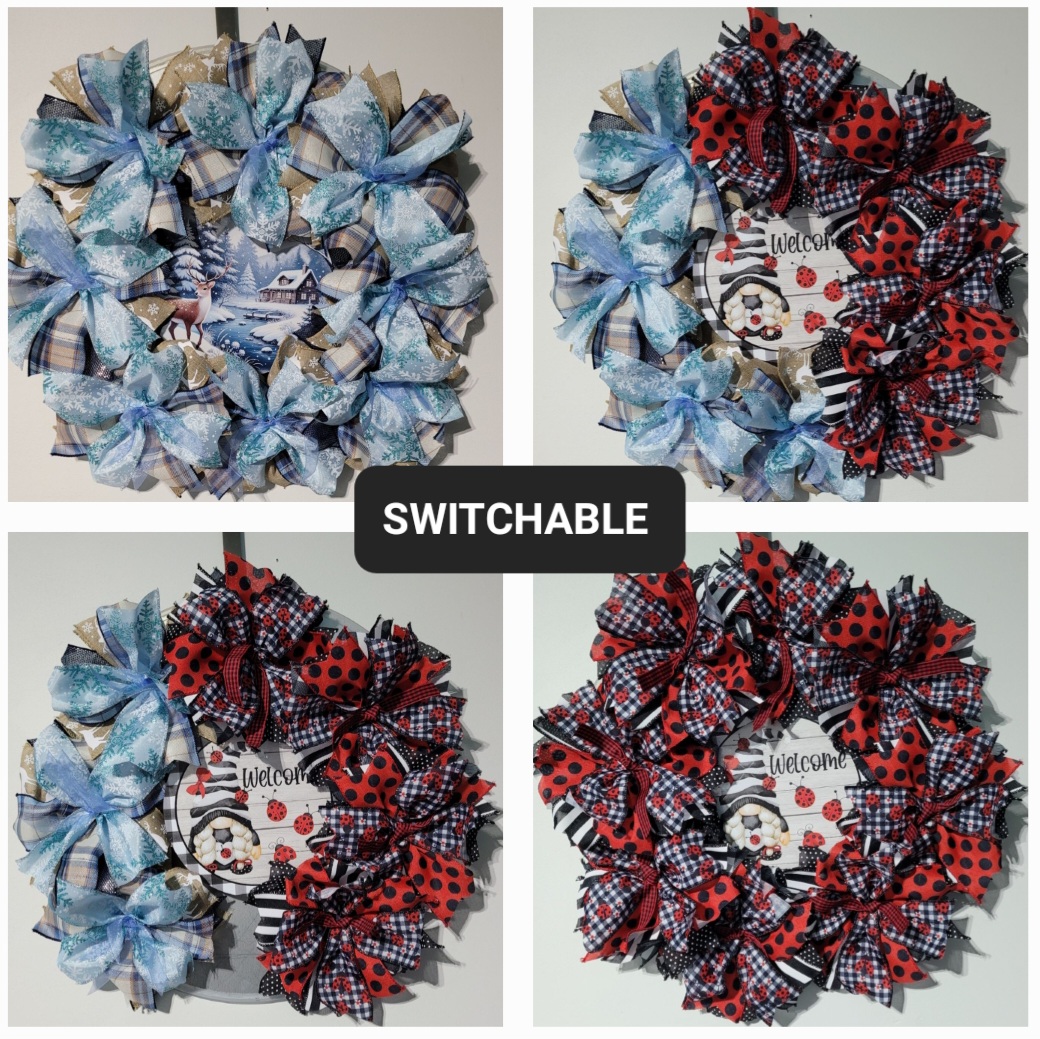 metal front door wreath